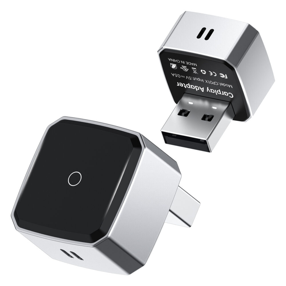 21264# Mini Wireless Carplay Adapter for Apple iPhone,Plug and Play Easy Setup Automatic Reconnect,Convert Wired to Wireless Car Play Dongle,for Cars from 2016 & iPhone iOS 10+ (USB A)车载无线播放适配器