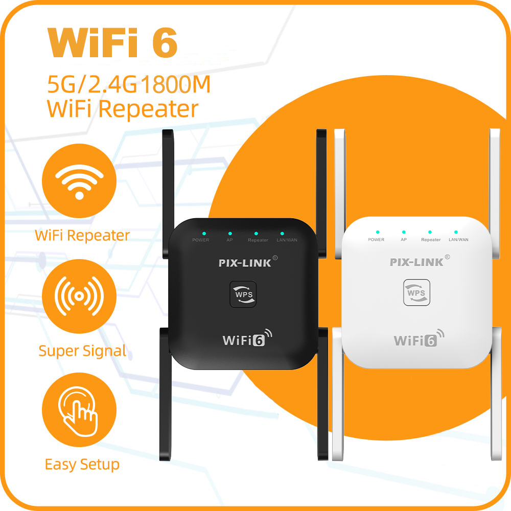 PIX-LINK 2025 新品 双频wifi 6无线信号中继器LV-AX21